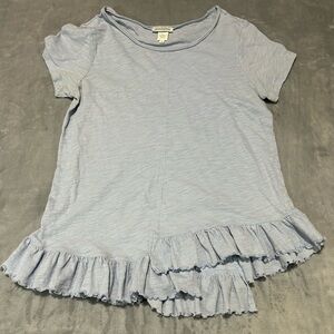 Sundance Light Blue Women’s Tee with Ruffle Hem-S
